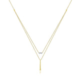 Gabriel & Co. Two Strand Diamond Bar and Bujukan Beaded Pendant Necklace-Gabriel & Co. Two Strand Diamond Bar and Bujukan Beaded Pendant Necklace - NK5959Y45JJ