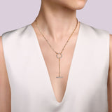 Gabriel & Co. Y-Knot Paperclip Necklace-Gabriel & Co. Y-Knot Paperclip Necklace - NK7130Y45JJ