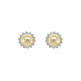 Golden South Sea Pearl Diamond Earrings-Golden South Sea Pearl Diamond Earrings - PEMXM00265