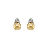 Golden South Sea Pearl Diamond Earrings-Golden South Sea Pearl Diamond Earrings - PEMXM00521