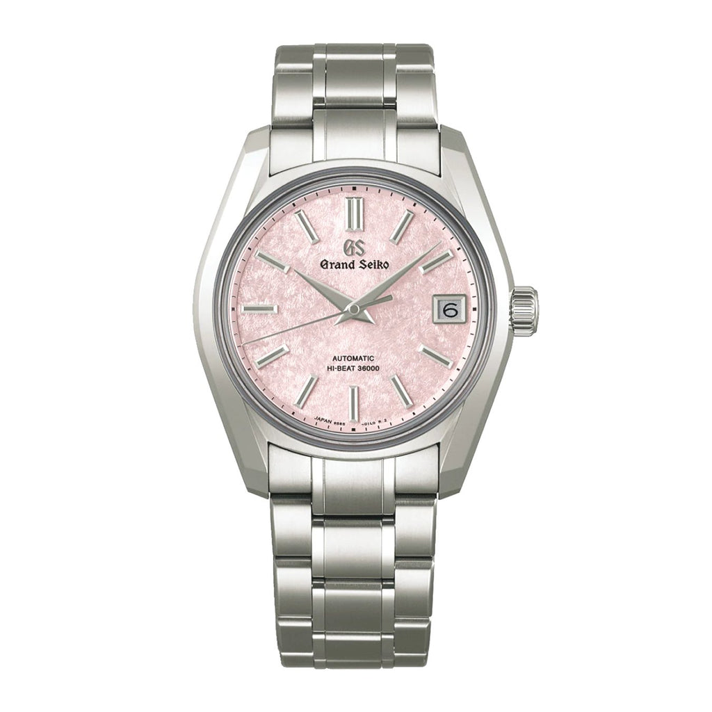 Grand Seiko Heritage Collection SBGH341-Grand Seiko Heritage Collection SBGH341 - SBGH341 - Grand Seiko Heritage Collection SBGH341 in a 38mm titanium case with pink dial on titanium bracelet, featuring a date display and automatic hi-beat movement with 55 hours power reserve.