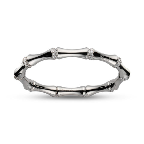 Gucci Bamboo Bracelet in White Gold-Gucci Bamboo Bracelet in White Gold -