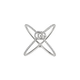 Gucci GG Running Diamond X Ring-Gucci GG Running Diamond X Ring -