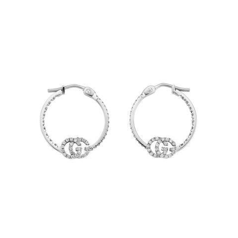 Gucci GG Running Earrings with Diamonds-Gucci GG Running Earrings with Diamonds -