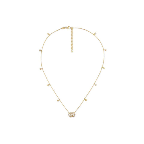 Gucci GG Running Necklace with Diamonds-Gucci GG Running Necklace with Diamonds -