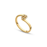 Gucci GG Running Ring in Yellow Gold with Diamonds-Gucci GG Running Ring in Yellow Gold with Diamonds -