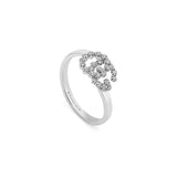 Gucci GG Running Ring with Diamonds-Gucci GG Running Ring with Diamonds -
