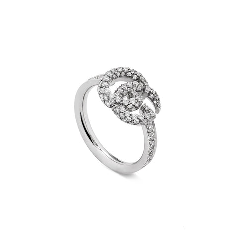 Gucci GG Running Ring with Diamonds-Gucci GG Running Ring with Diamonds -