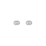 Gucci GG Running Studs with Diamonds-Gucci GG Running Studs with Diamonds -