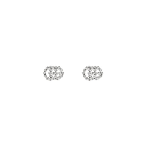 Gucci GG Running Studs with Diamonds-Gucci GG Running Studs with Diamonds -