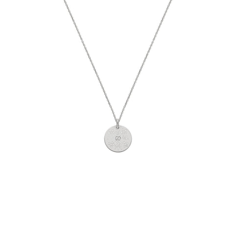 Gucci Icon Necklace in White Gold-Gucci Icon Necklace in White Gold -