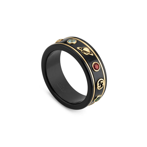 Gucci Icon Ring with Gemstones-Gucci Icon Ring with Gemstones -