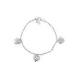 Heart Charms Gold Bracelet-Heart Charms Gold Bracelet -