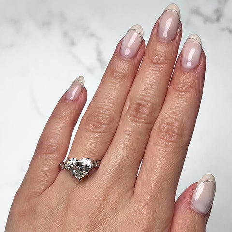 Heart-cut Engagement Ring-Heart-cut Engagement Ring - DRJBS02311