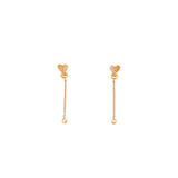 Hearts Dangling Diamond Earrings-Hearts Dangling Diamond Earrings - DERDI00082