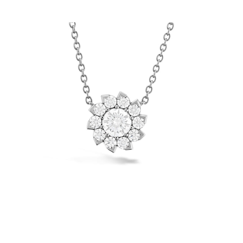 Hearts On Fire Aerial Sol Halo Necklace-Hearts On Fire Aerial Sol Halo Necklace -