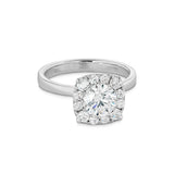 Hearts On Fire Hof Signature Halo Engagement Ring-Hearts On Fire Hof Signature Halo Engagement Ring -