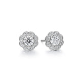 Hearts On Fire Lorelei Diamond Halo Stud Earrings-Hearts On Fire Lorelei Diamond Halo Stud Earrings - HFELORDIAH01008W
