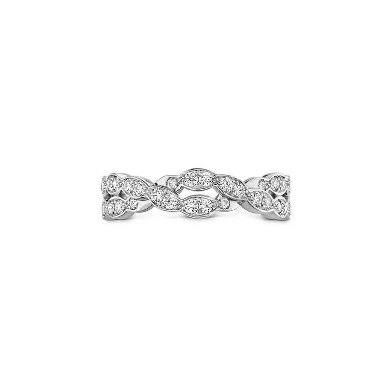 Hearts On Fire Lorelei Floral Diamond Double Twist Band-Hearts On Fire Lorelei Floral Diamond Double Twist Band -