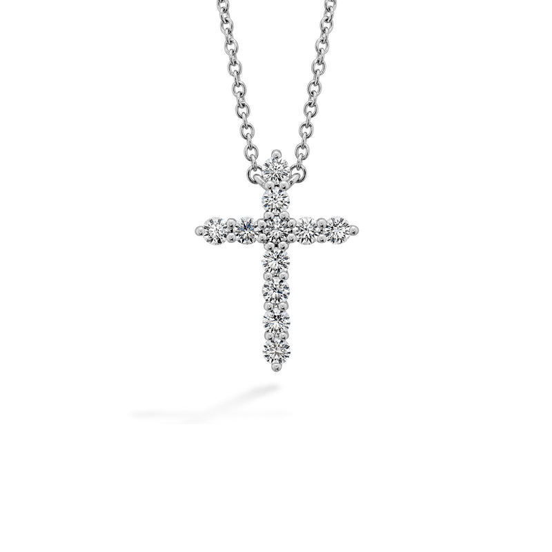 Hearts On Fire Signature Cross Pendant-Hearts On Fire Signature Cross Pendant - HFPSIGCR00508W