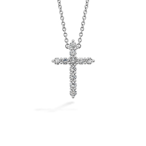 Hearts On Fire Signature Cross Pendant-Hearts On Fire Signature Cross Pendant - HFPSIGCR00508W
