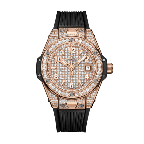 Hublot Big Bang One Click King Gold Full Pavé 33mm-Hublot Big Bang One Click King Gold Full Pavé - 485.OX.9000.RX.1604