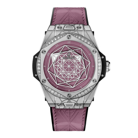 Hublot Big Bang One Click Sang Bleu King Steel Pink Diamonds 39mm-Hublot Big Bang One Click Sang Bleu King Steel Pink Diamonds 39mm -