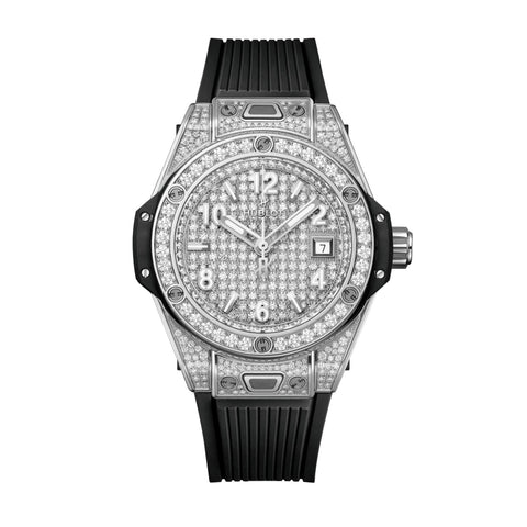 Hublot Big Bang One Click Steel Full Pavé 33mm-Hublot Big Bang One Click Steel Full Pavé - 485.SX.9000.RX.1604