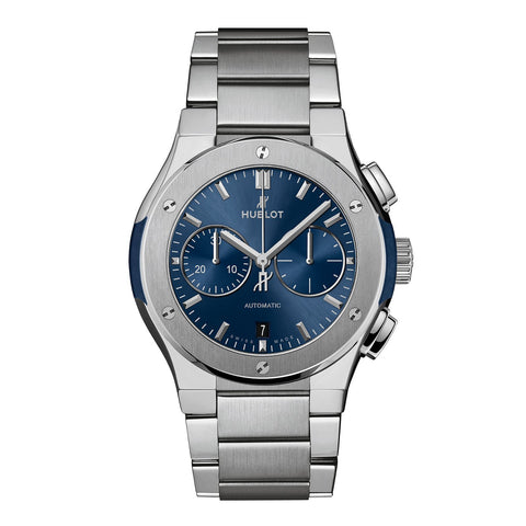 Hublot Classic Fusion Chronograph Titanium Blue Bracelet 42mm-Hublot Classic Fusion Chronograph Titanium Blue Bracelet 42mm -