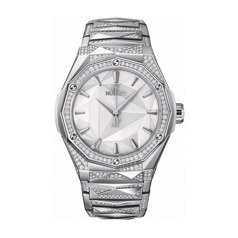 Hublot Classic Fusion Orlinski Bracelet Titanium White Alternative Pave 40mm-Hublot Classic Fusion Orlinski Bracelet Titanium White Alternative Pave 40mm - 550.NS.2200.NS.3804.ORL22
