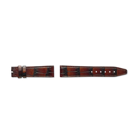 IWC Schaffhausen Alligator Strap Dark Brown Santoni 18/16-IWC Alligator Strap Dark Brown 18/16