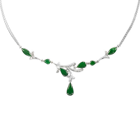 Jade Diamond Necklace-Jade Diamond Necklace - ONNEL00596