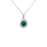 Jade Diamond Pendant and Chain-Jade Diamond Pendant and Chain -