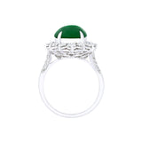 Jade Diamond Ring-Jade Diamond Ring - ORNEL00489