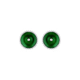 Jadeite Disc Earrings-Jade Disc Earrings - OENEL00372