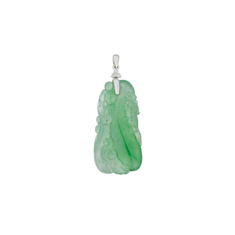 Jade Dragon Yu Yi Pendant and Chain-Jade Dragon Yu Yi Pendant and Chain - ONNEL00661