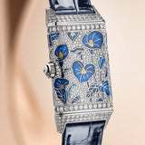 Jaeger-LeCoultre Reverso One Precious Flowers - Blue Arums-Jaeger LeCoultre Reverso One Precious Flowers - Blue Arums -