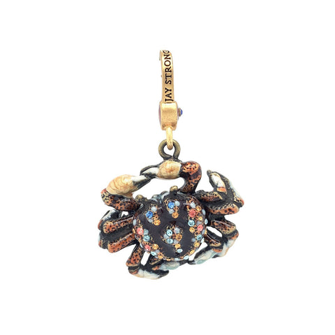 Jay Strongwater Crab Charm-Jay Strongwater Crab Charm -