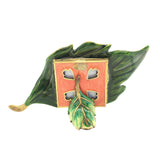 Jay Strongwater Leaf Shape Photo Frame-Jay Strongwater Leaf Shape Photo Frame -
