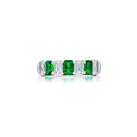 JB Star Platinum Emerald Diamond Band-JB Star Platinum Emerald Diamond Band - 5283/001