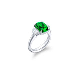 JB Star Platinum Emerald Diamond Ring-JB Star Platinum Emerald Diamond Ring -