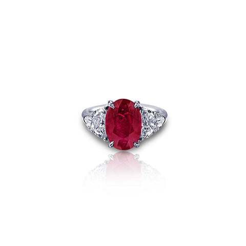 JB Star Ruby and Diamond Ring-JB Star Ruby and Diamond Ring - 4912/119