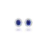 JB Star Sapphire Diamond Earrings-JB Star Sapphire Diamond Earrings -
