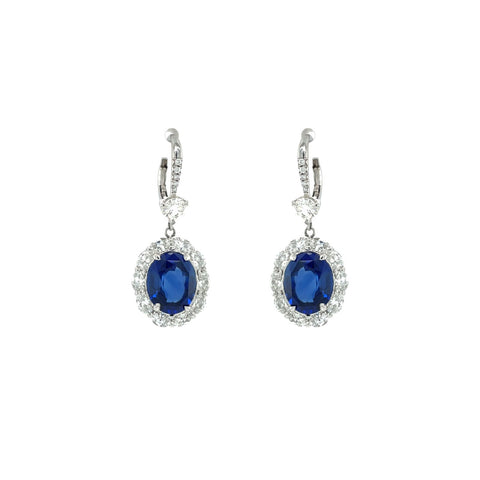 JB Star Sapphire Diamond Earrings-JB Star Sapphire Diamond Earrings - ESD-0779/82980
