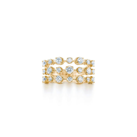 Kwiat Starry Night 3-Row Ring-Kwiat Starry Night 3-Row Ring - R-14574-0-DIA-18KY