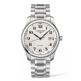 Longines The Master Collection 40mm-Longines The Master Collection in a 40mm stainless steel case with silver "barleycorn" dial on stainless steel bracelet, featuring a date display and automatic movement with up to 72 hours power reserve.