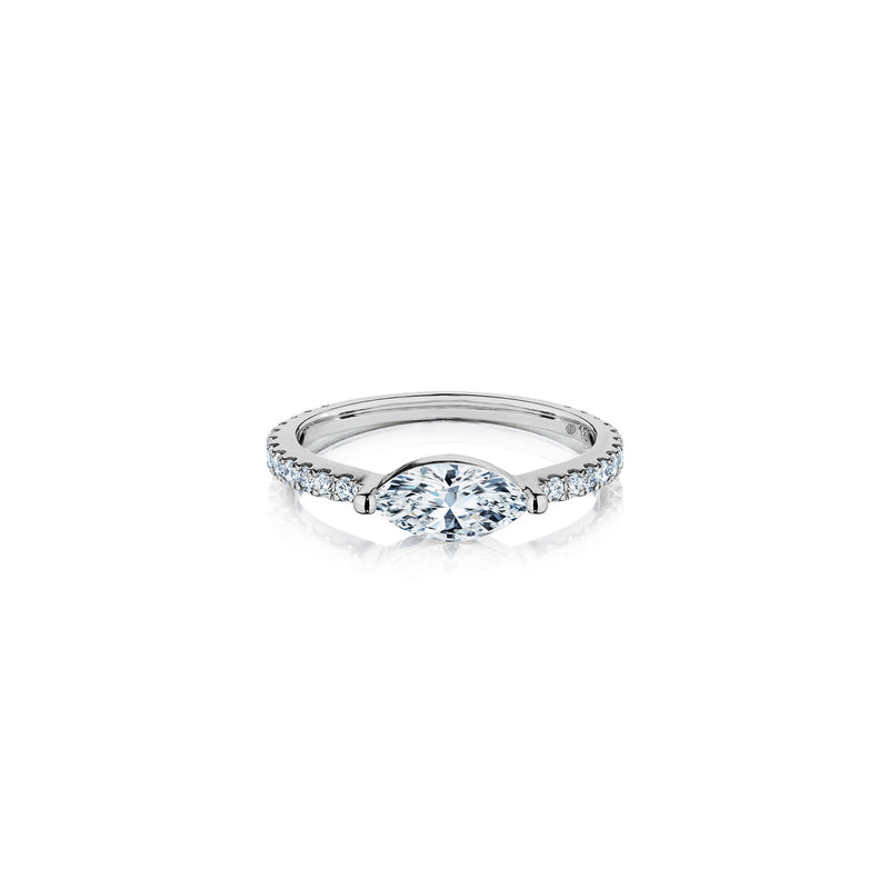 Marquise Cut Diamond Ring-Marquise Cut Diamond Ring - 46321