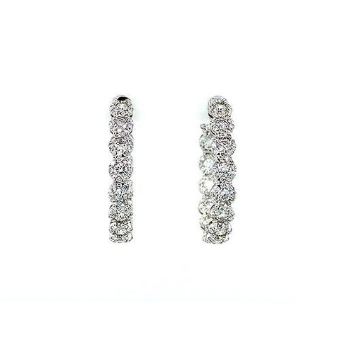 Memoire Diamond Hoop Earrings-Memoire Diamond Hoop Earrings -