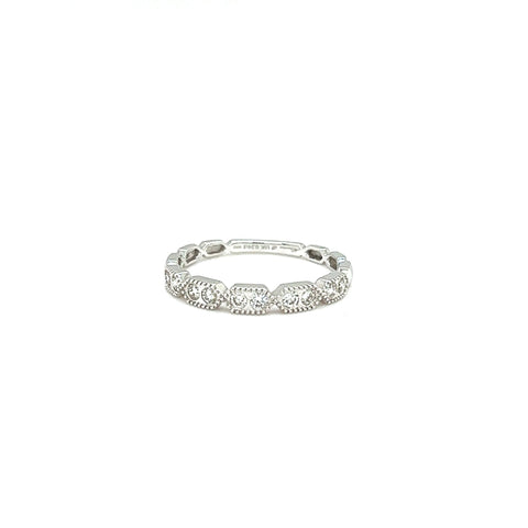 Memoire Milgrain Diamond Stacking Ring-Memoire Milgrain Diamond Stacking Ring - DRMEM05540