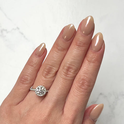 Memoire Round-cut Engagement Ring-Memoire Round-cut Engagement Ring - MTK15ER-0100MPL